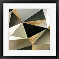 Gold Polygon Wall II Framed Print