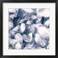 Blue Shaded Leaves III Framed Print