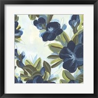 Lush Indigo Blooms IV Framed Print