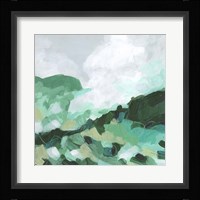 Aqua Valley I Framed Print