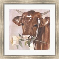 Peony Cow I Fine Art Print