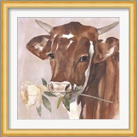 Peony Cow I Fine Art Print