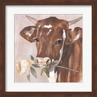 Peony Cow I Fine Art Print