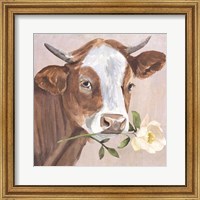 Peony Cow II Fine Art Print