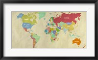 Modern Map of the World  (detail) Fine Art Print
