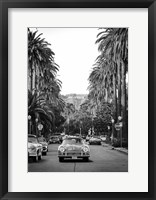 Boulevard in Hollywood (BW) Framed Print