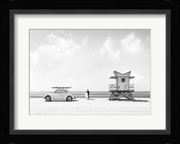 Waiting for the Waves, Miami Beach (BW) Fine Art Print