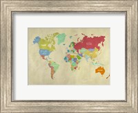 Modern Map of the World Fine Art Print