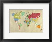 Modern Map of the World Fine Art Print