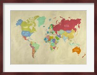 Modern Map of the World Fine Art Print