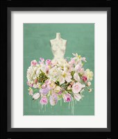 Dressed in Flowers I (Garden Green) Fine Art Print