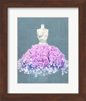 Dressed in Flowers II (Ocean Blue) Fine Art Print