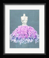 Dressed in Flowers II (Ocean Blue) Fine Art Print