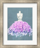 Dressed in Flowers II (Ocean Blue) Fine Art Print