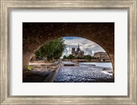 Chien et Notre Dame Fine Art Print