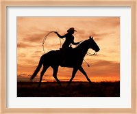 Cowgirl Silhouette Fine Art Print