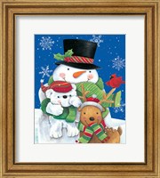 Snowman and Friends Fine Art Print