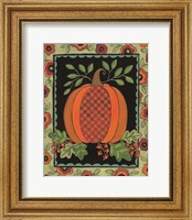 Framed Patterned Pumpkin Fine Art Print