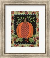 Framed Patterned Pumpkin Fine Art Print