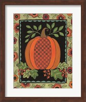 Framed Patterned Pumpkin Fine Art Print