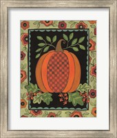 Framed Patterned Pumpkin Fine Art Print