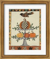 Two Tiered Patterned Pumpkins Fine Art Print