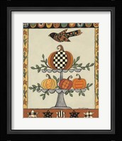 Two Tiered Patterned Pumpkins Fine Art Print
