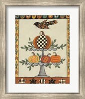 Two Tiered Patterned Pumpkins Fine Art Print