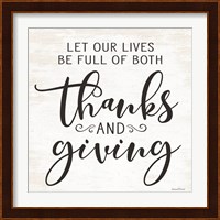 Thanks and Giving Fine Art Print