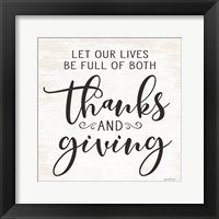 Thanks and Giving Fine Art Print