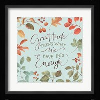 Autumn in Nature 06 on Aqua Framed Print