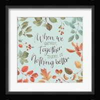 Autumn in Nature 08 on Aqua Framed Print