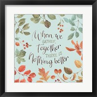 Autumn in Nature 08 on Aqua Framed Print