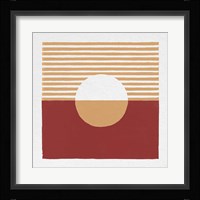 Reflection III Red Yellow Framed Print