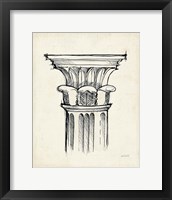 Museum Sketches VIII Off White Framed Print