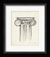 Museum Sketches V Off White Fine Art Print