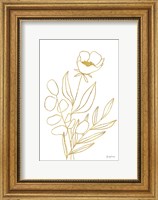 Rooted Florals IV Gold Fine Art Print