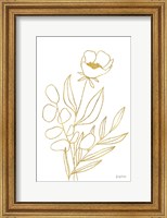 Rooted Florals IV Gold Fine Art Print