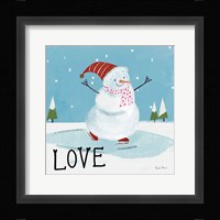 Snowman Snowday IV Framed Print