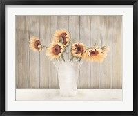 Country Sunflower Vase Fine Art Print