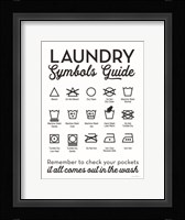 Laundry Symbols Guide Fine Art Print