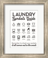 Laundry Symbols Guide Fine Art Print