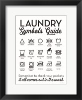 Laundry Symbols Guide Fine Art Print