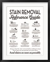 Stain Removal Reference Guide Fine Art Print