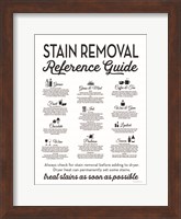Stain Removal Reference Guide Fine Art Print
