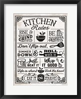 Kitchen Rules Fine Art Print