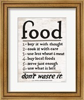 Food - Don't Waste It Fine Art Print