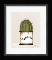 Round Cactus Framed Print