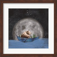 Bear Rowing in the Sea Fine Art Print