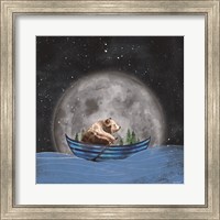 Bear Rowing in the Sea Fine Art Print